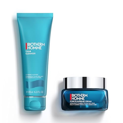 Biotherm Homme Force Supreme Cream, mit Algenextrakt und Pro-Xylane, feuchtigkeitsspendende Anti Aging Gesichtscreme für Männer, für ein strahlenderes Hautbild, 50 ml von BIOTHERM