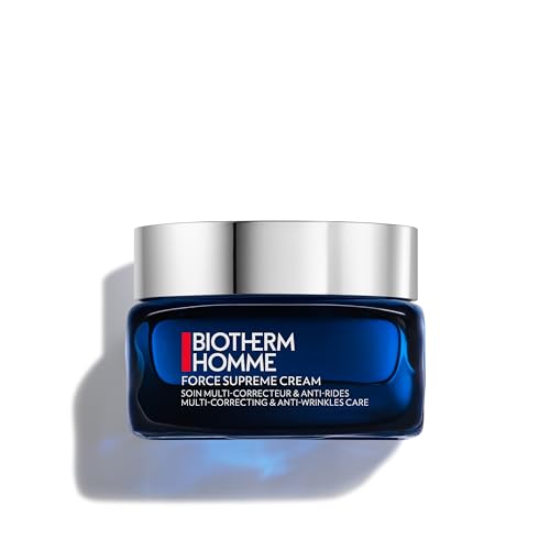 BIOTHERM Homme Force Supreme Cream, mit Algenextrakt und Pro-Xylane, feuchtigkeitsspendende Anti Aging Gesichtscreme für Männer, für ein strahlenderes Hautbild, 50 ml von BIOTHERM