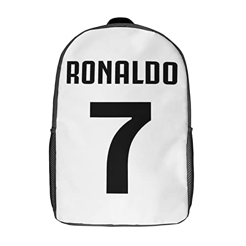 BIPERA Rucksäcke Mädchen Kinder Schulrucksack Ronaldo Schultasche 3D Gedruckt Fußballspieler Schultasche Für Kinder Grund- Und Mittelschüler 17zoll von BIPERA