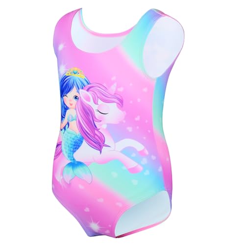 BIQIQI Kinder Badeanzug Mädchen Einteilige Badeanzüge Strand Badeanzug Schwimmanzug Leichter und Schnell Trocknender Swimsuit Bademode für Kleinkinder Mädchen 4 5 6 7 8 9 Jahre von BIQIQI