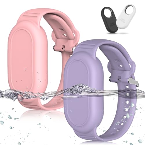 BIQIRE Armband kompatibel mit Samsung Galaxy SmartTag 2 (2023), weiches Silikon-Armband, Smart Tag 2, für Kinder, versteckte Galaxy Smart Tag 2, Schutzhülle für Kleinkinder, Kinder, ältere Menschen, von BIQIRE