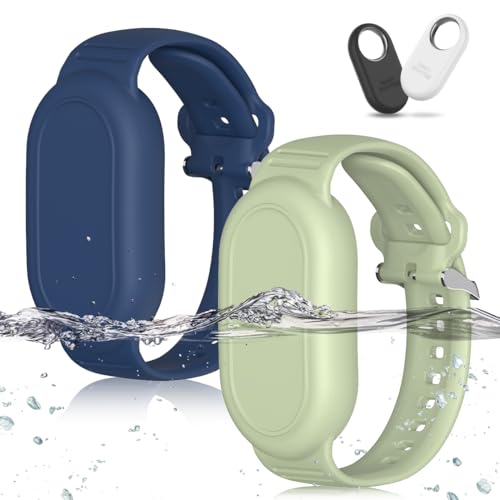 BIQIRE Armband kompatibel mit Samsung Galaxy-SmartTag 2 (2023), weiches Silikon-Armband, Smart-Tag-Halterung für Kinder, versteckte Galaxy-Smarttag 2, Schutzhülle für Kleinkinder, Kinder, ältere von BIQIRE