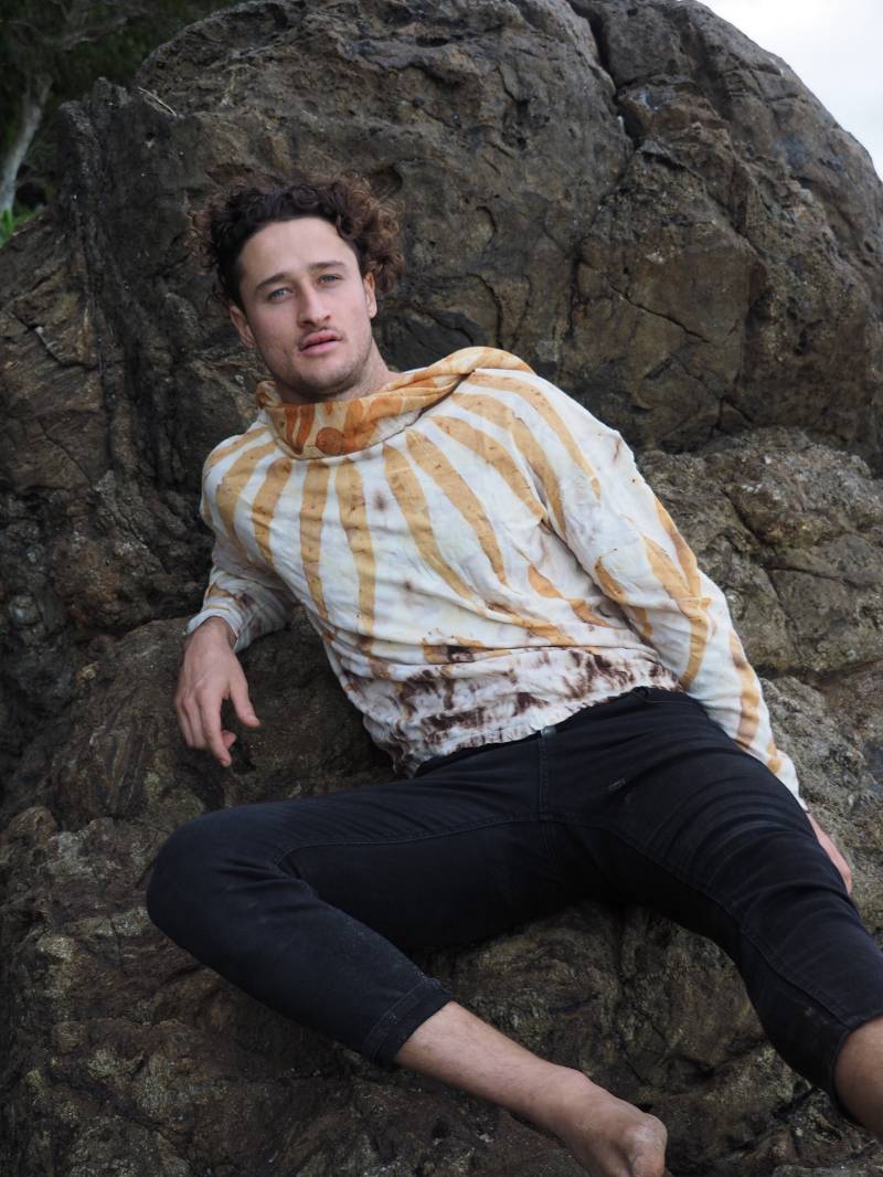 Xlarge Unisex Mens Merino Wolle Shirt Langarm Gefärbt Mit Eukalyptus Größe Xl von BIRDTRIBE