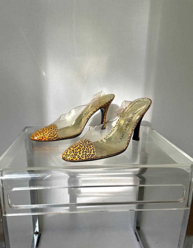 Vintage Loris Azzaro Lack Pumps Mit Tierprint, Größe 38.5/39 It Vintage Loris Azzaro Lack Pumps Mit Tierprint, Größe 38.5/39 It von BIRIGNAO