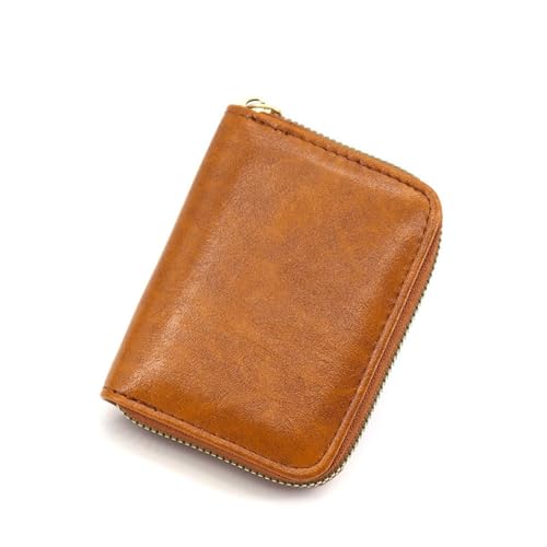 BIRJXVTO Kartenetui Herren- und Damen-PU-Kartenetui mit großem Fassungsvermögen und Mehreren Kartenfächern und Reißverschluss Kartenhüllen(Colour 3) von BIRJXVTO