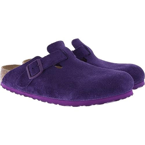 BIRKENSTOCK / Modell: Boston mit Weichbettung/Wine-Lila Veloursleder/Weite: Normal / 1023524 von BIRKENSTOCK