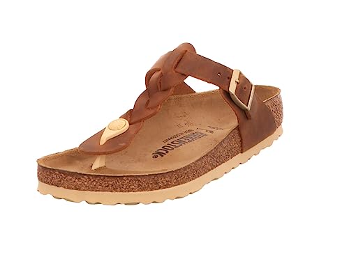 Birkenstock Gizeh Braided, braun(cognac), Gr. 39 von BIRKENSTOCK