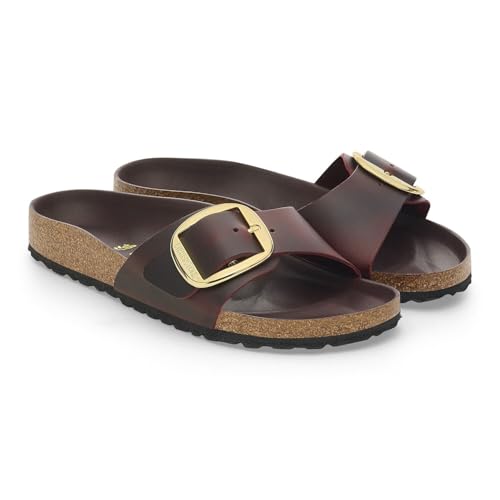 Madrid Big Buckle Natural Leather Oiled Zinfandel Schmale Weite Gr. 40 von Birkenstock