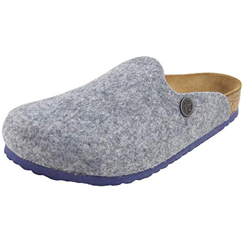 BIRKENSTOCK Amsterdam Rivet Kids Filz Clogs 1014550, Schmale Weite, Doubleface Powder Blue, EU 30 von BIRKENSTOCK