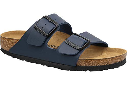 BIRKENSTOCK Unisex-Erwachsene Arizona Birko-Flor Pantoletten, Blau Blau, 38 EU von Birkenstock