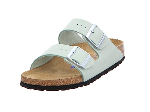 Birkenstock Arizona BS[Slipper]Arizona SFB LENB Matc, grün(matcha), Gr. 37 von BIRKENSTOCK