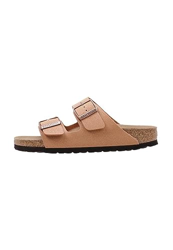 BIRKENSTOCK Arizona Bfbc Vg Schmal Braun - Komfortable Zweiriemen Sandale, Größe EU 39 - Farbe Pecan von BIRKENSTOCK