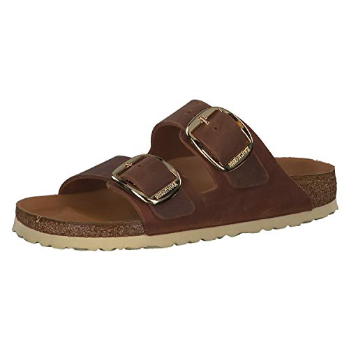 BIRKENSTOCK Damen Arizona Big Buckle Peeptoe Sandalen, Braun (antique brown), 40 EU von BIRKENSTOCK