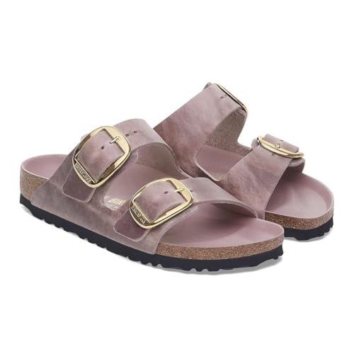Arizona Big Buckle Natural Leather Oiled Lavender Schmale Weite Gr. EU 41 von Birkenstock