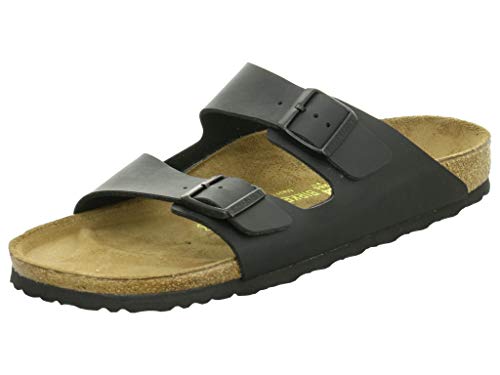 Birkenstock Unisex Arizona Birko Flor Hausschuhe, Nero Negro, 50 EU Schmal von BIRKENSTOCK