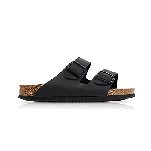 BIRKENSTOCK Sandale Arizona, Superlauf, Birko-Flor, schwarz, schmal, Größe 44 1018223-44 (Pantolette Schuh Halbschuh Latsche Zweischnaller Berufsschuh Schuhe Birki Arizona Slipper Pantoffel) von BIRKENSTOCK