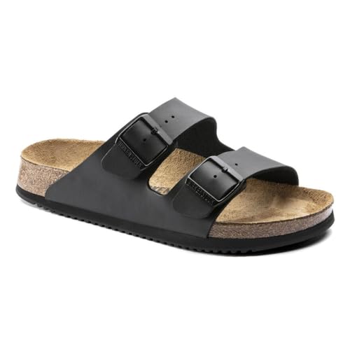 Birkenstock Sandale Arizona, Superlauf, Birko-Flor, schwarz, schmal, Größe 45 1018223-45 (Pantolette Schuh Halbschuh Latsche Zweischnaller Berufsschuh Schuhe Birki Arizona Slipper Pantoffel) von Birkenstock