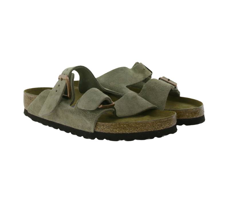 BIRKENSTOCK Arizona Herren Sommer-Schlappen Made in Germany normale Breite Haus-Schuhe 0951301 Taupe-Grau von BIRKENSTOCK