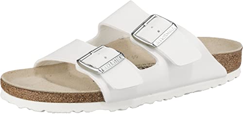 BIRKENSTOCK Pantolette Arizona weiß Gr. 35-48 051731 + 051733, Größe + Weite:44 schmal, Farben:Weiß von BIRKENSTOCK