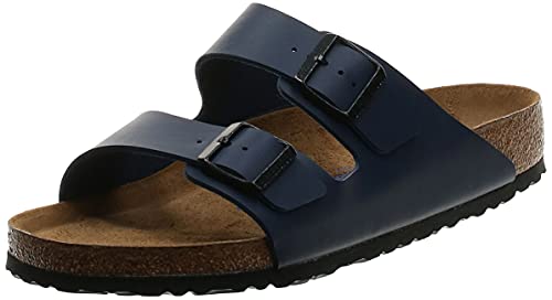 Birkenstock Herren ARIZONA Birko-Flor Pantoletten, Blau) , Schmal unisex_eu, 45 EU von BIRKENSTOCK