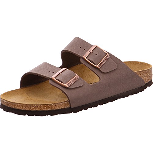 BIRKENSTOCK Arizona Leder-Sandalen unisex, Braun (Mokka Birkibuc), 12-12.5 Narrow von BIRKENSTOCK