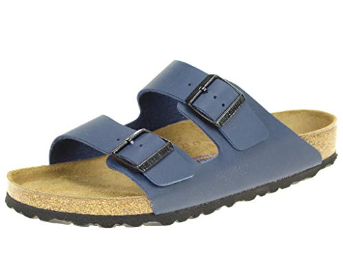 BIRKENSTOCK Arizona Leder-Sandalen unisex, Schwarz (Schwarzes Birko-Flor), 8-8.5 Narrow Women/6-6.5 Narrow Men von Birkenstock