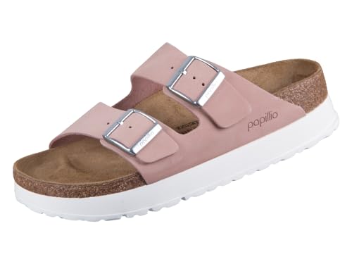 BIRKENSTOCK Arizona Platform Suede Soft Pink von BIRKENSTOCK