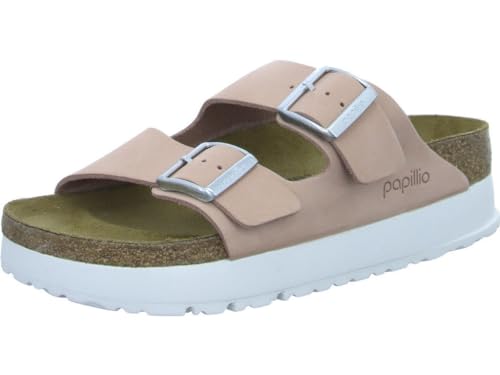 BIRKENSTOCK Arizona Platform Suede Soft Pink von BIRKENSTOCK