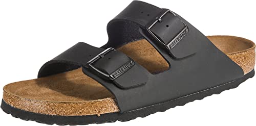 BIRKENSTOCK Arizona - Slipper - Birko-Flor - Schwarz - Weichbettung - Schmal - Größe 35 von BIRKENSTOCK