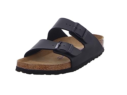 BIRKENSTOCK Arizona - Slipper - Birko-Flor - Schwarz - Weichbettung - Schmal - Größe 35 von Birkenstock