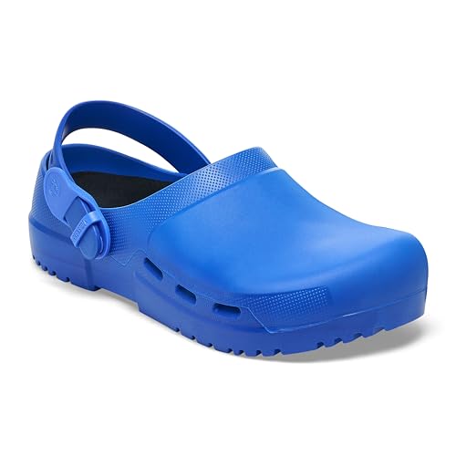 Birkenstock Birki Air 2.0 Unisex antistatischer Arbeitsschuh, PU-Clog mit Lüftungslöchern, Farbe: Ultra Blue Größe 38 von Birkenstock