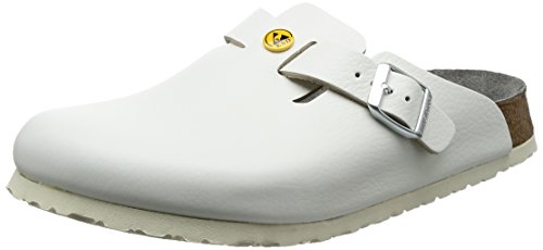 Birkenstock Herren Clogs Boston ESD normales Fußbett Weiß 41 von Birkenstock