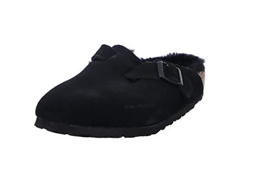 BIRKENSTOCK Classic Boston Lammfell 259881, Clogs, Schwarz (Schwarz 49), 42 EU (8 UK) von Birkenstock