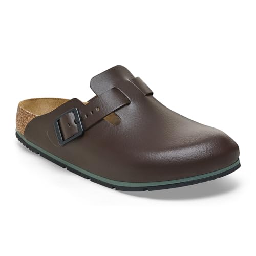 BIRKENSTOCK Boston Pro Leder Clogs - Hochwertige zertifizierte Berufsschuhe für Medizin, Gastronomie und Service, Farbe: Java, Gr: 42 von BIRKENSTOCK