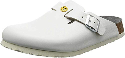 BIRKENSTOCK Boston Wei Antistatik Naturleder, Weiß, 36 EU von BIRKENSTOCK