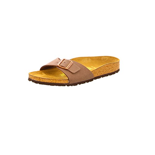 BIRKENSTOCK Classic Madrid Birko-Flor, Damen Pantoletten, Gr.-35 EU,Braun (Nubuk Mocca) von BIRKENSTOCK