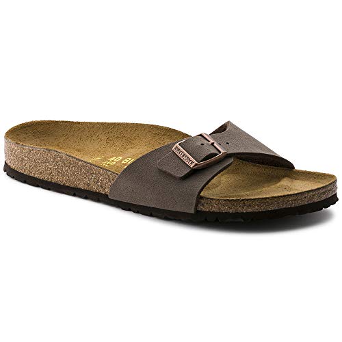 BIRKENSTOCK Classic Madrid Birko-Flor, Damen Pantoletten, Gr.-36 EU,Braun (NUBUK MOCCA) von Birkenstock
