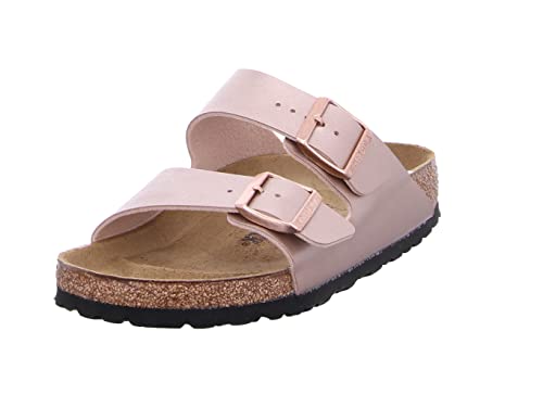 BIRKENSTOCK Damen Sandale Arizona Birko Flor normale Weite copper gold metallic - 41/41.0 von BIRKENSTOCK