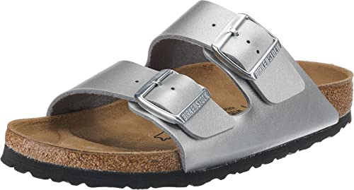 Birkenstock Arizona BS[Slipper], metall(silver), Gr. 37 von BIRKENSTOCK