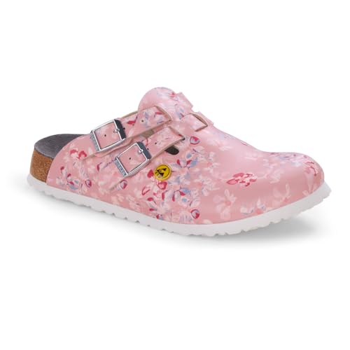 Birkenstock Damen Clogs Kay ESD Birko-Flor - Flowers Field Rose - Schmal EU 39 von Birkenstock