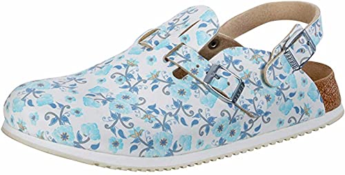 BIRKENSTOCK Damen Clogs Kay SL Birko-Flor schmal 36 EU Schmal blau von Birkenstock