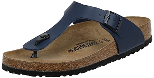 BIRKENSTOCK Damen Gizeh Birko-Flor Zehentrenner, Blau, 37 (schmal) von BIRKENSTOCK