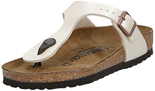 BIRKENSTOCK Damen Gizeh Birko-flor Zehentrenner, Elfenbein, 37 EU von BIRKENSTOCK