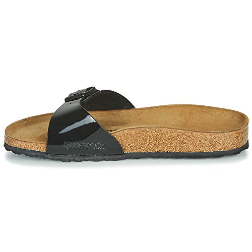 Birkenstock Damen Madrid Big Buckle Sandale, schwarz, 39 EU Schmal von BIRKENSTOCK