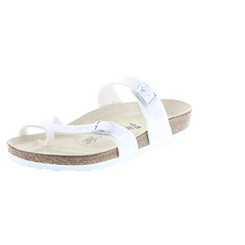 BIRKENSTOCK Damen Mayari Birko-Flor Zehentrenner - Weiß , 37 EU von BIRKENSTOCK