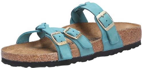 BIRKENSTOCK Pantoletten für Damen, blau Gr.36 von BIRKENSTOCK