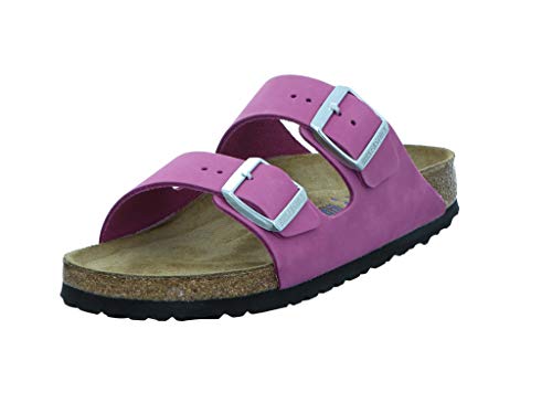 BIRKENSTOCK Damen Pantolette Arizona SFB Nubukleder Weichbettung schmal von BIRKENSTOCK