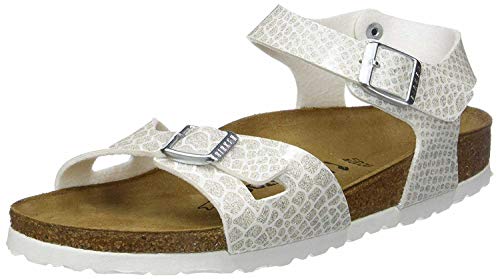 Birkenstock Damen Rio Eva Slingback Sandalen, Weiß (Noir Magic Snake White Noir Magic Snake White), 36 EU von BIRKENSTOCK