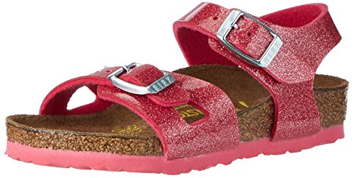 Birkenstock Damen Rio Riemchensandalen, Pink (Noir Magic Galaxy Bright Rose) von BIRKENSTOCK