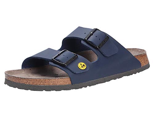 Birkenstock 00089430440-normales Fußsbett ESD Berufsschuh Arizona Antistatik Birko-Flor Gr. 44-normales Fußbett, Blau (Blau), EU von Birkenstock